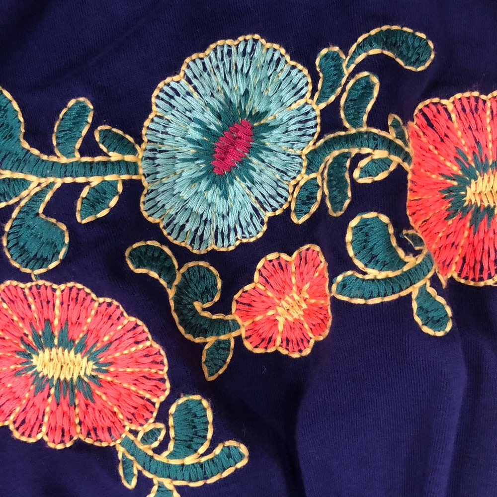 Umgee Boho Off Shoulder Top with Floral Embroidery - Picture 2 of 7